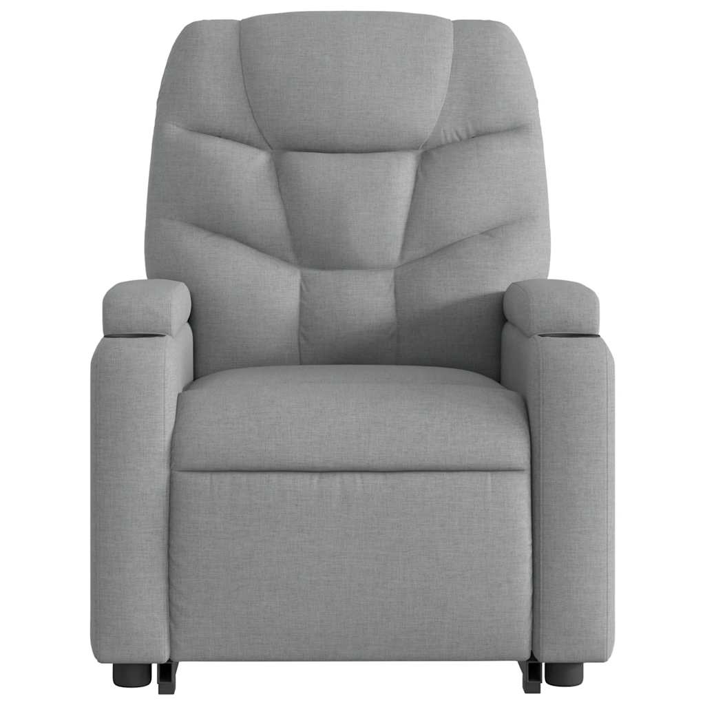 Poltrona Alzapersona Massaggi Elettrica Grigio Chiaro Tessuto | homemem39
