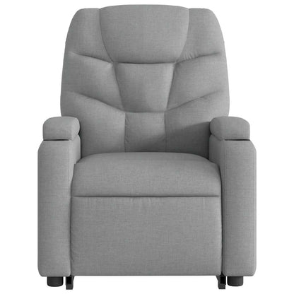 Poltrona Alzapersona Massaggi Elettrica Grigio Chiaro Tessuto | homemem39