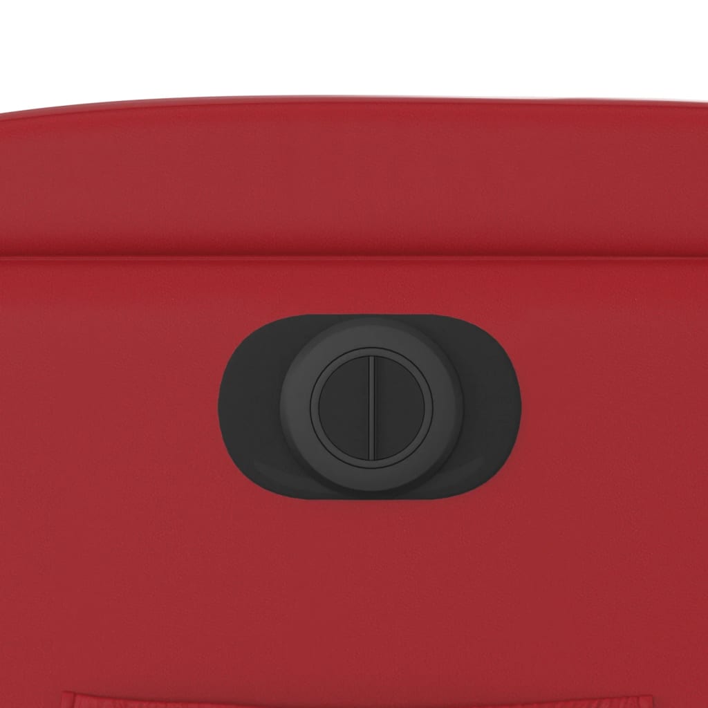 Poltrona Reclinabile Elettrica Rossa in Similpelle - homemem39