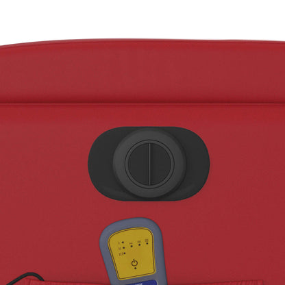 Poltrona Massaggio Elettrica Reclinabile Rosso Similpelle | homemem39
