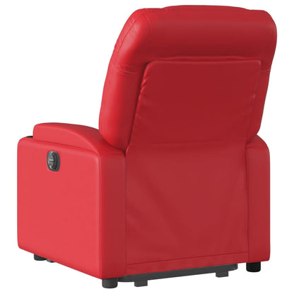 Poltrona Alzapersona Reclinabile Rosso in Similpelle | homemem39
