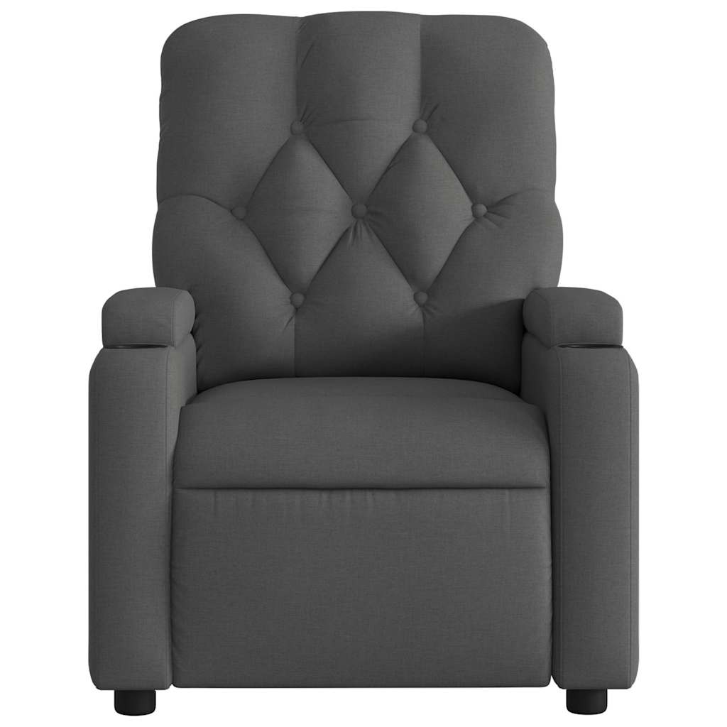 Poltrona Elettrica Reclinabile Grigio Scuro in Tessuto | homemem39