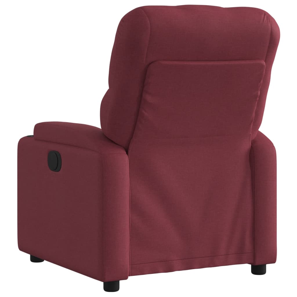 Poltrona Elettrica Reclinabile Rosso Vino in Tessuto | homemem39