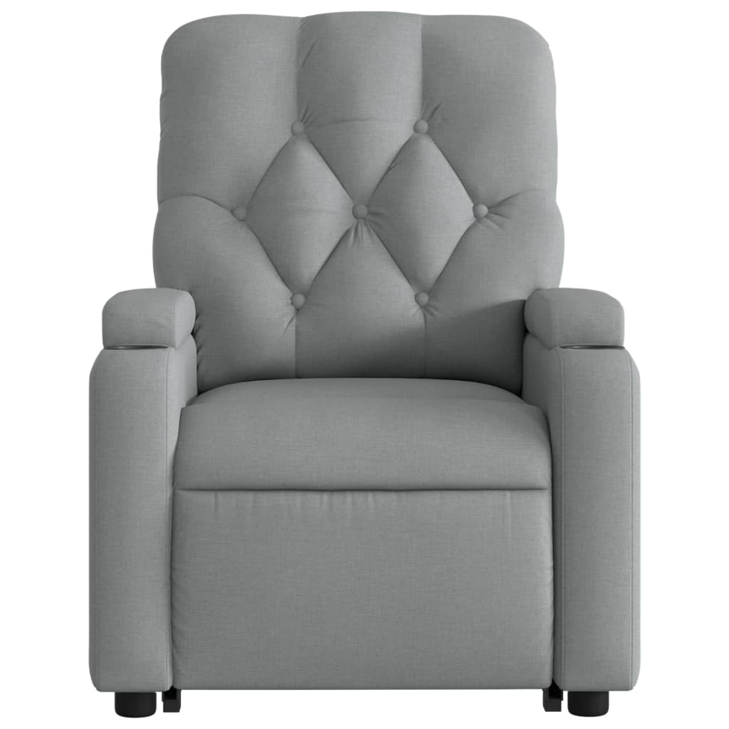 Poltrona Reclinante Alzapersona Elettrica Grigio Chiaro Tessuto | homemem39