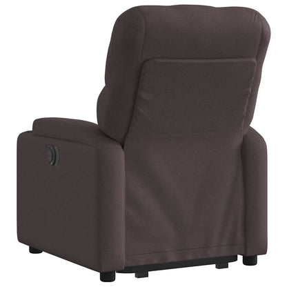Poltrona Alzapersona Reclinante Elettrica Marrone Scuro Tessuto | homemem39
