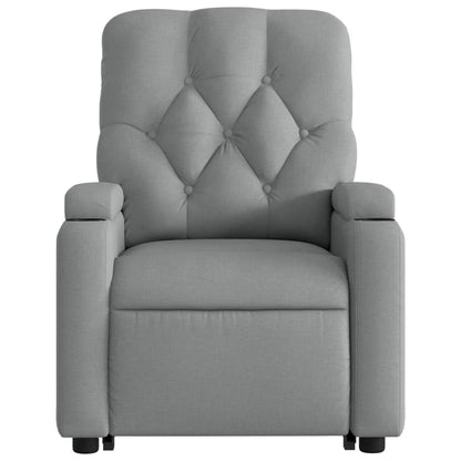 Poltrona Alzapersona Massaggi Elettrica Grigio Chiaro Tessuto | homemem39