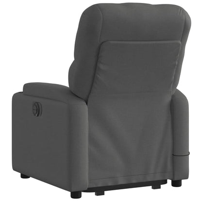 Poltrona Alzapersona Massaggi Elettrica Grigio Scuro Tessuto - homemem39