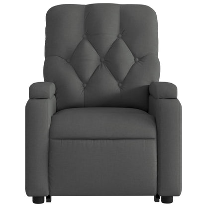 Poltrona Alzapersona Massaggi Elettrica Grigio Scuro Tessuto - homemem39