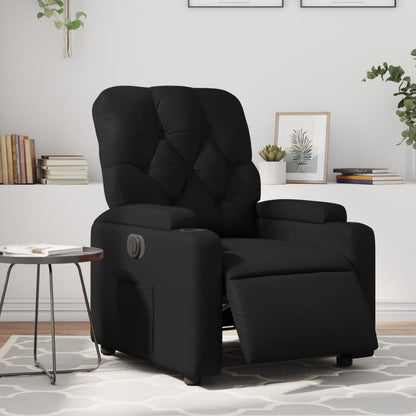 Poltrona Reclinabile Elettrica Nera in Similpelle | homemem39
