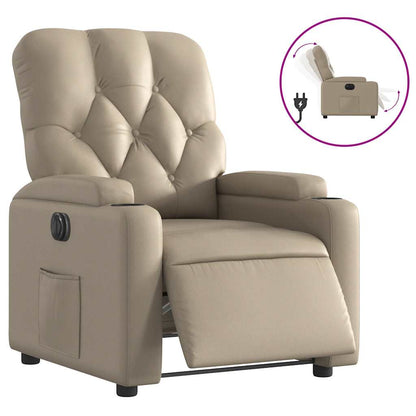 Poltrona Reclinabile Elettrica Cappuccino in Similpelle | homemem39