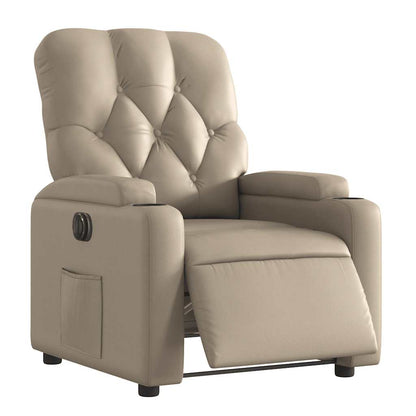 Poltrona Reclinabile Elettrica Cappuccino in Similpelle | homemem39