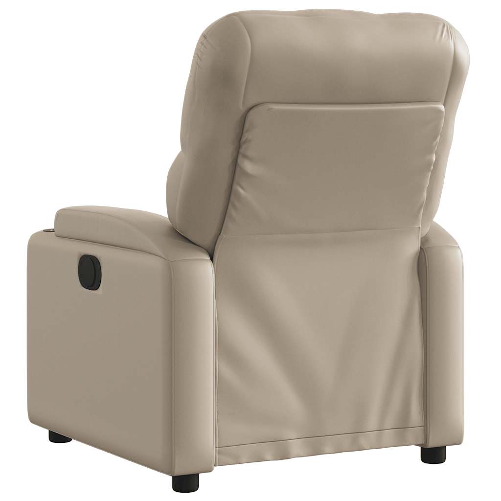 Poltrona Reclinabile Elettrica Cappuccino in Similpelle | homemem39