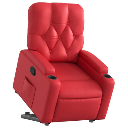 Poltrona Alzapersona Reclinabile Rosso in Similpelle | homemem39