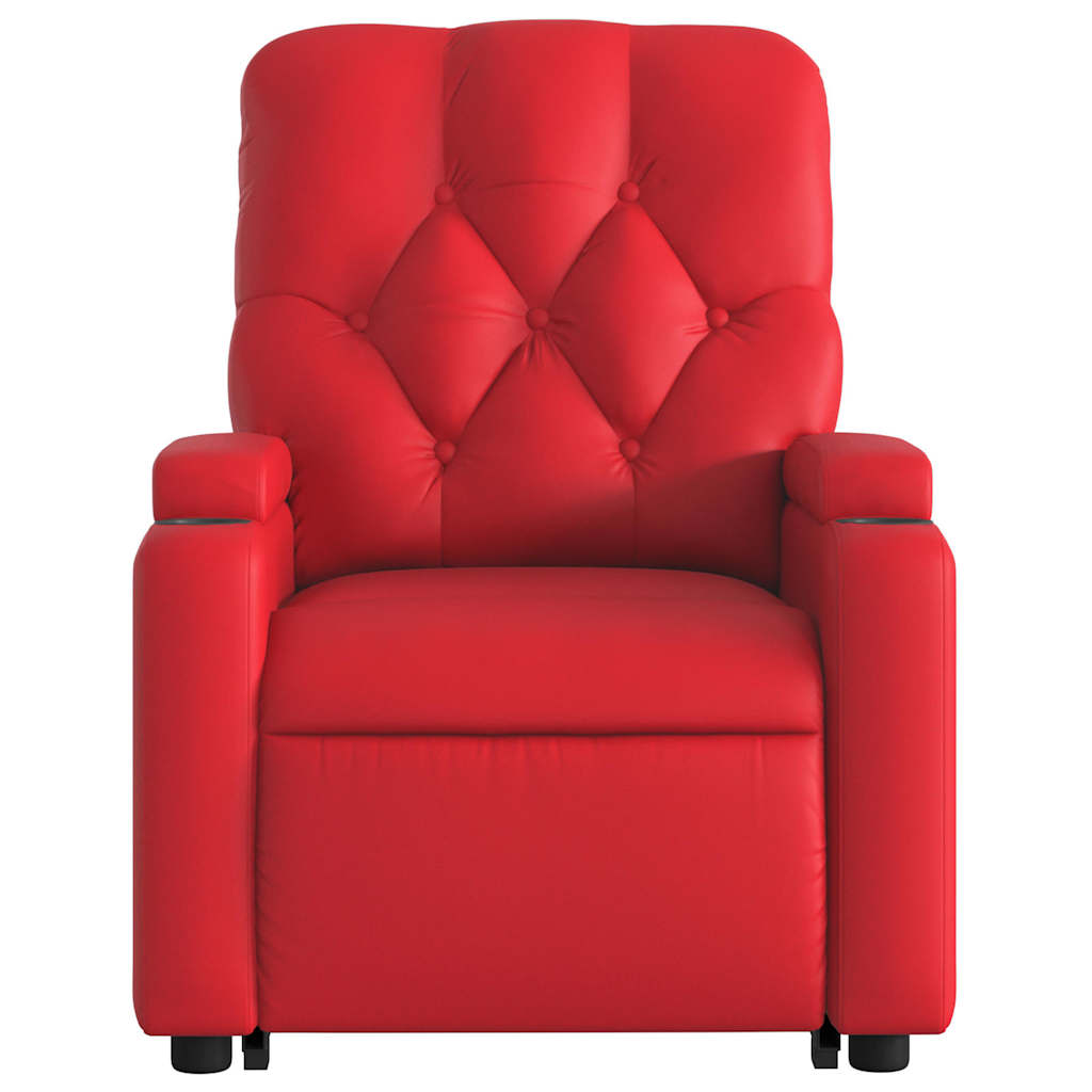 Poltrona Alzapersona Reclinabile Rosso in Similpelle | homemem39