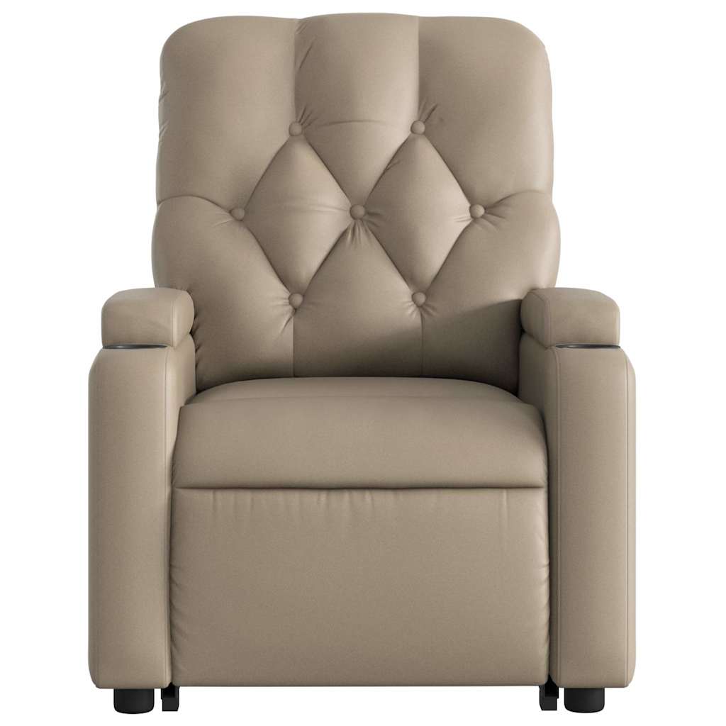 Poltrona Alzapersona Reclinante Elettrica Cappuccino Similpelle | homemem39