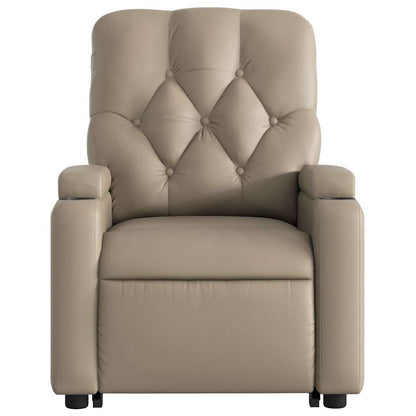 Poltrona Alzapersona Reclinante Elettrica Cappuccino Similpelle | homemem39