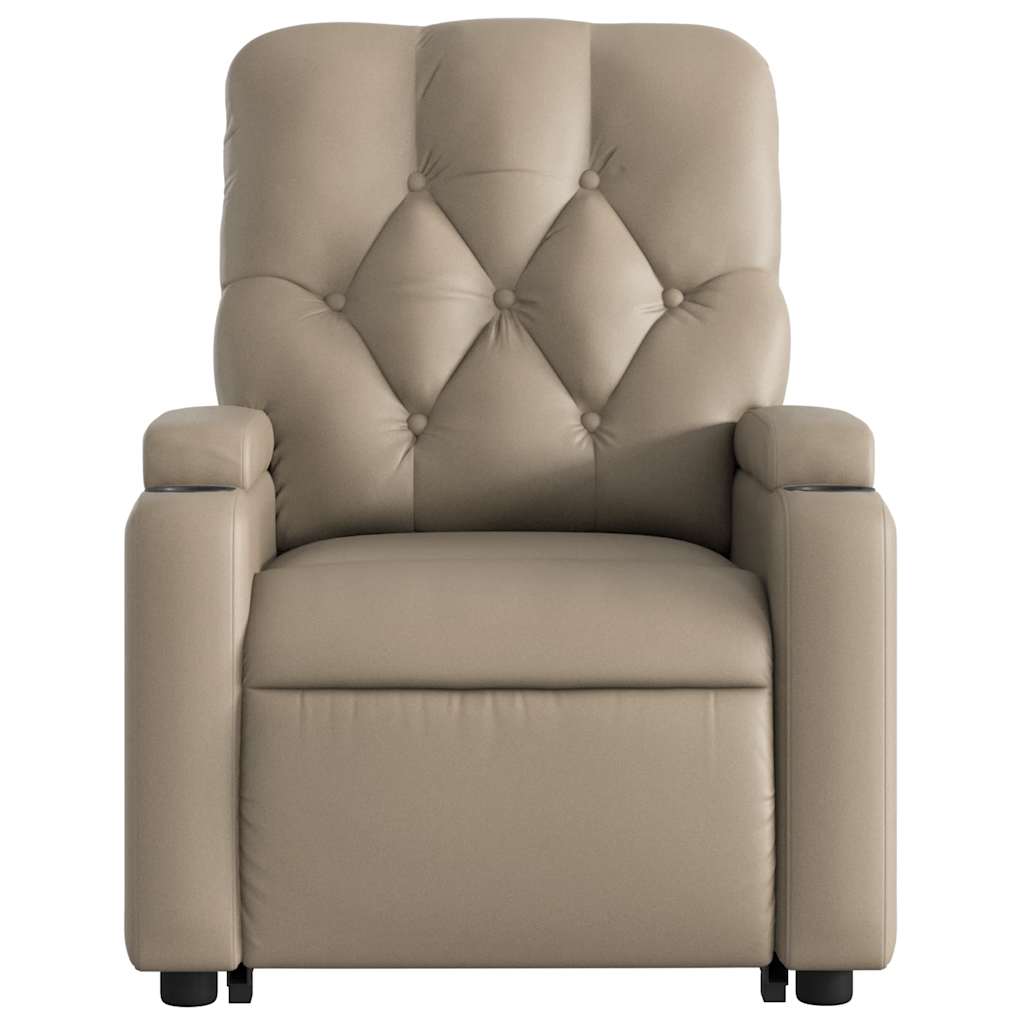 Poltrona Alzapersona Reclinante Elettrica Cappuccino Similpelle | homemem39
