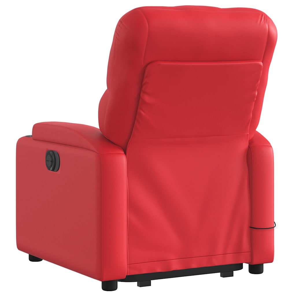 Poltrona Alzapersona Reclinabile Elettrica Rossa in Similpelle | homemem39