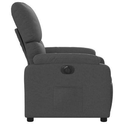 Poltrona Elettrica Reclinabile Grigio Scuro in Tessuto | homemem39