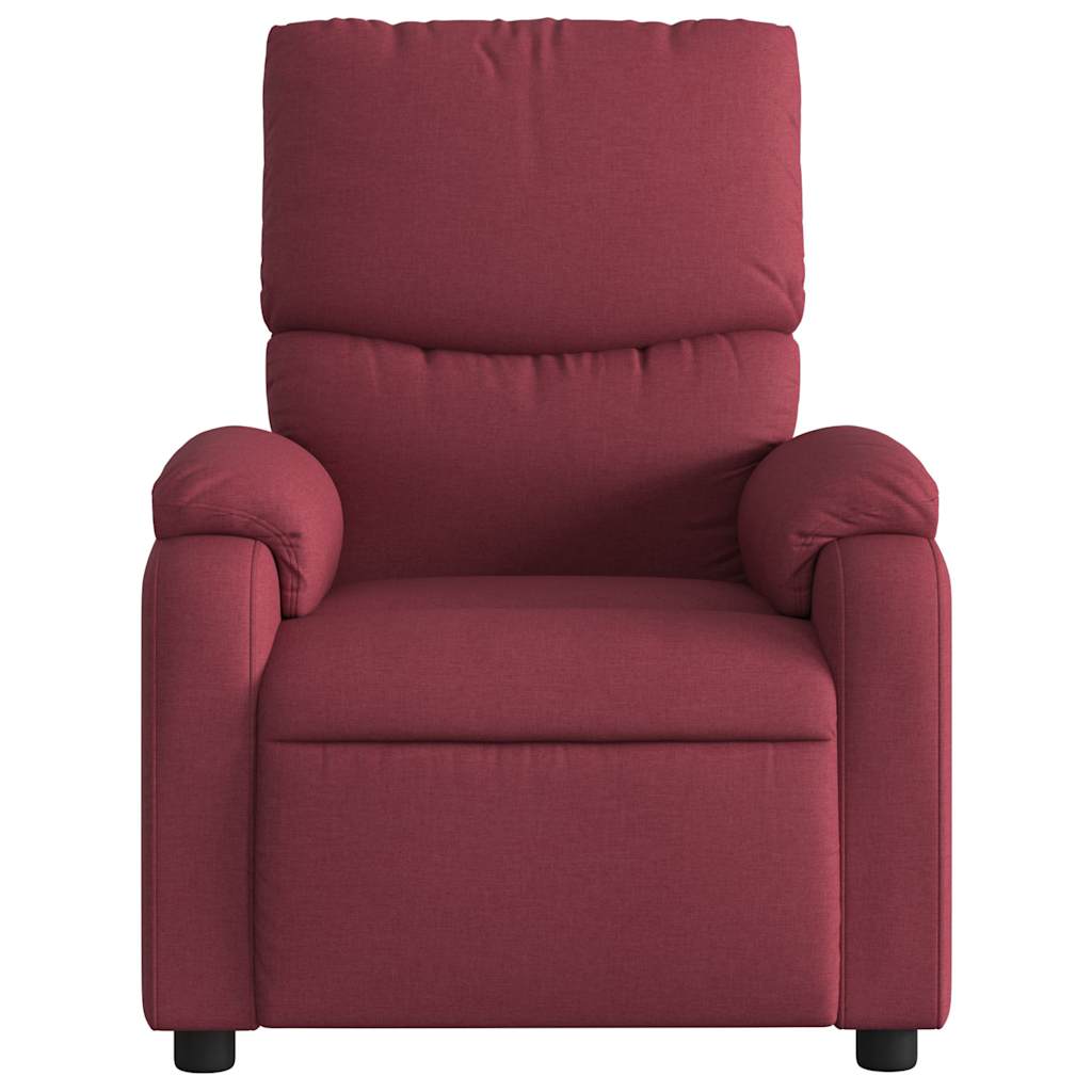 Poltrona Elettrica Reclinabile Rosso Vino in Tessuto | homemem39