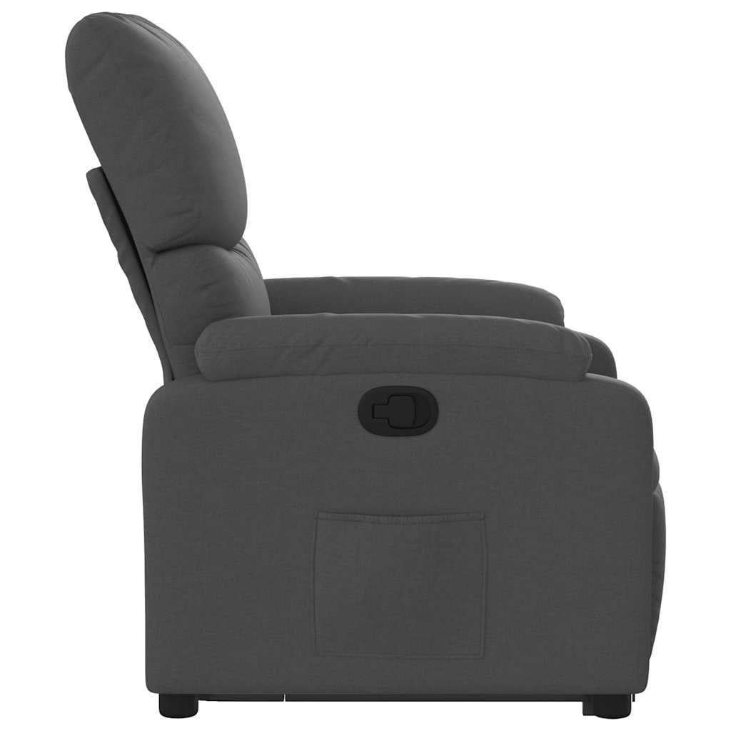 Poltrona Alzapersona Reclinabile Grigio Scuro in Tessuto | homemem39