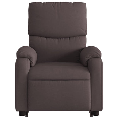 Poltrona Alzapersona Reclinabile Marrone Scuro in Tessuto - homemem39