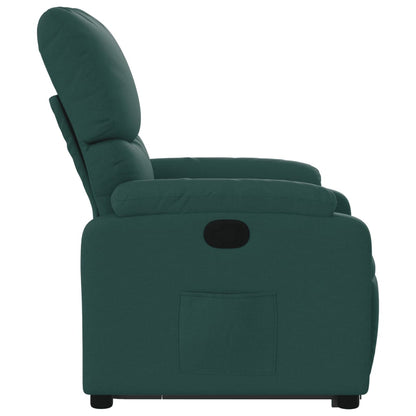Poltrona Alzapersona Reclinabile Verde Scuro in Tessuto | homemem39