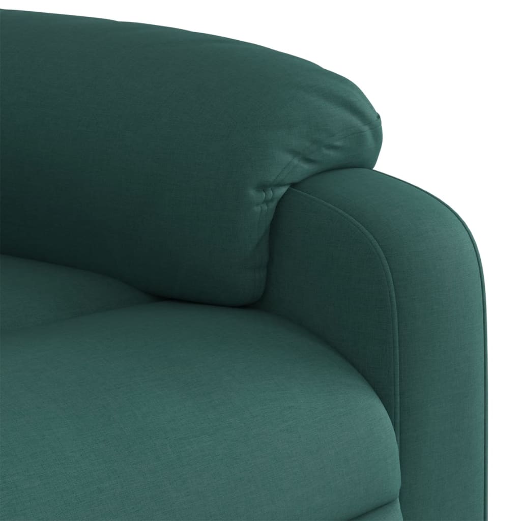 Poltrona Alzapersona Reclinabile Verde Scuro in Tessuto | homemem39