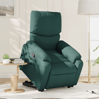 Poltrona Alzapersona Reclinabile Verde Scuro in Tessuto | homemem39