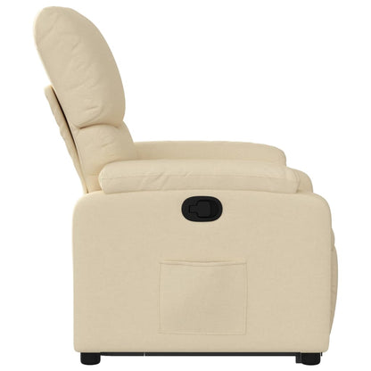 Poltrona Alzapersona Reclinabile Crema in Tessuto - homemem39
