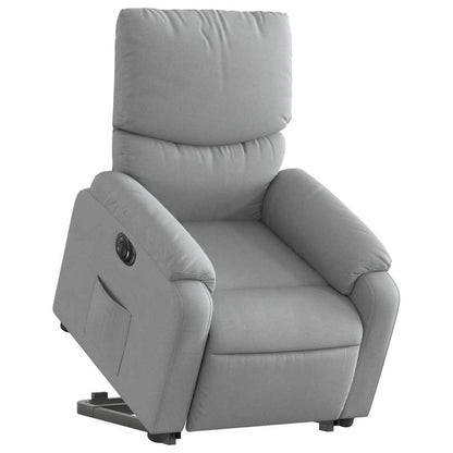 Poltrona Reclinante Alzapersona Elettrica Grigio Chiaro Tessuto | homemem39