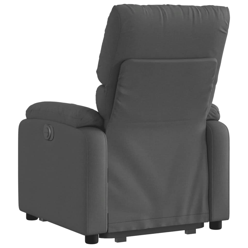 Poltrona Alzapersona Reclinabile Elettrica Grigio Scuro Tessuto | homemem39