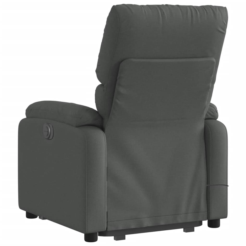 Poltrona Alzapersona Massaggi Elettrica Grigio Scuro Tessuto - homemem39
