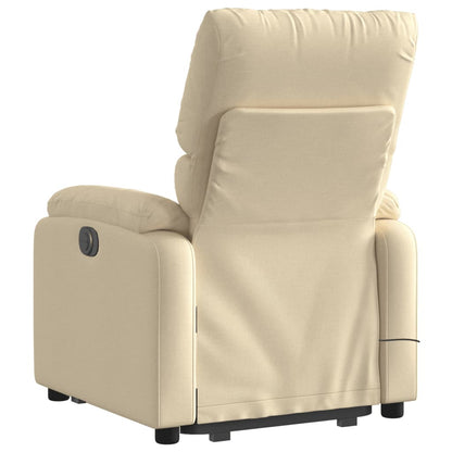 Poltrona Alzapersona Massaggiante Elettrica Crema in Tessuto - homemem39