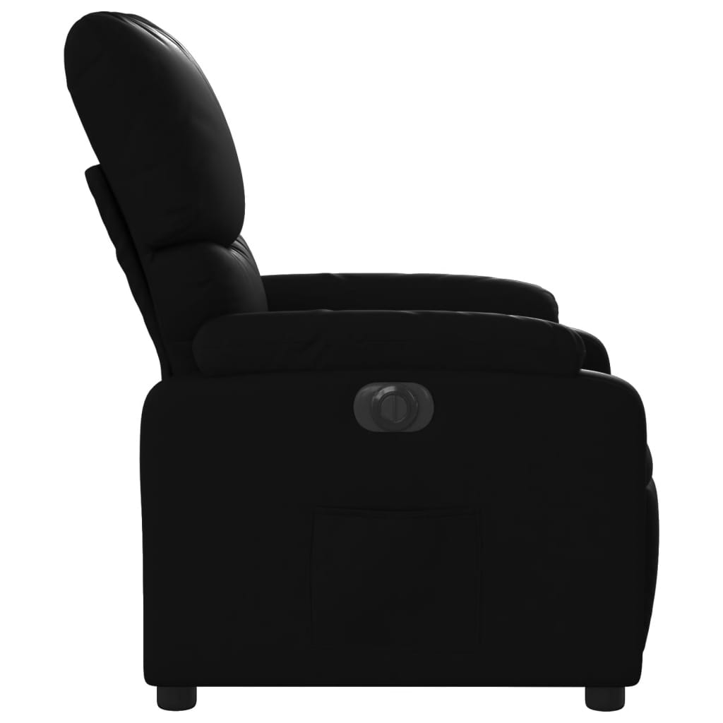 Poltrona Reclinabile Elettrica Nera in Similpelle | homemem39