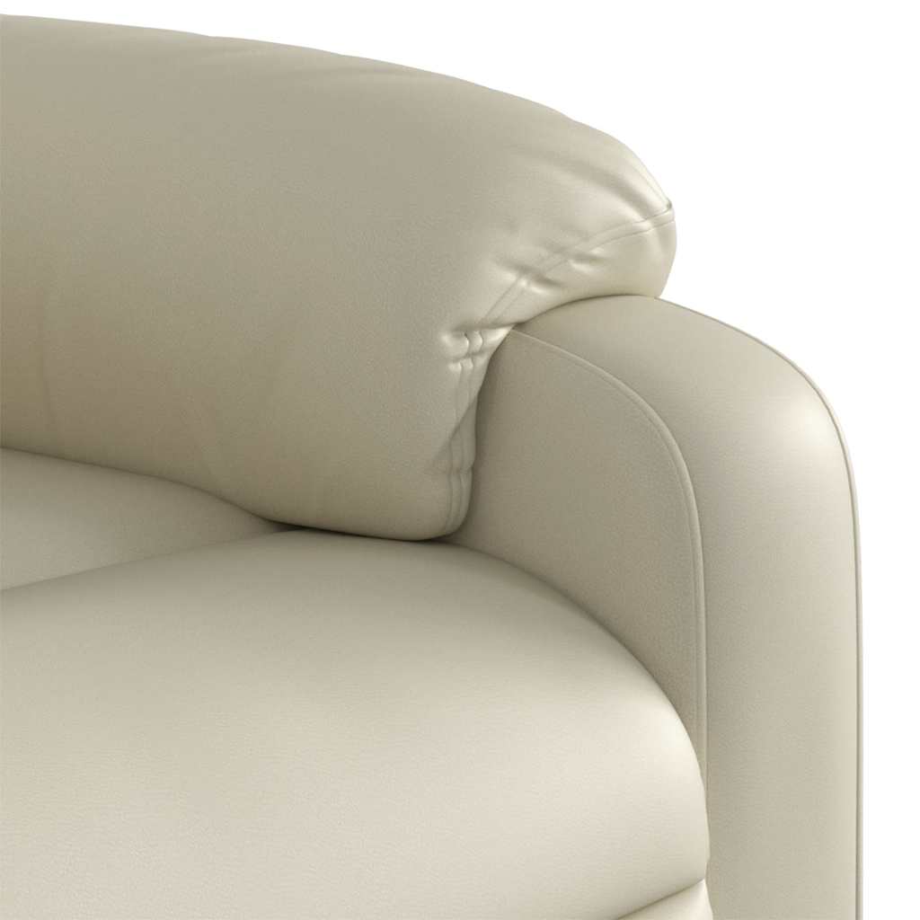 Poltrona Reclinabile Elettrica Crema in Similpelle | homemem39