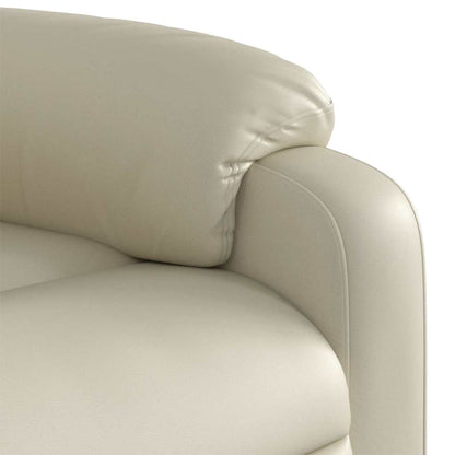 Poltrona Reclinabile Elettrica Crema in Similpelle | homemem39