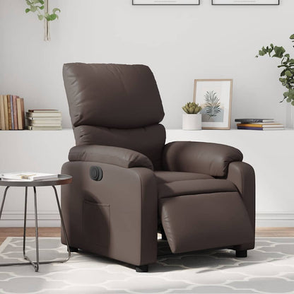 Poltrona Reclinabile Elettrica Marrone in Similpelle | homemem39