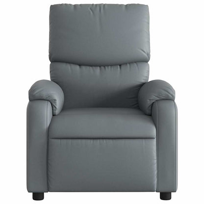 Poltrona Massaggiante Elettrica Reclinabile Grigio Similpelle - homemem39