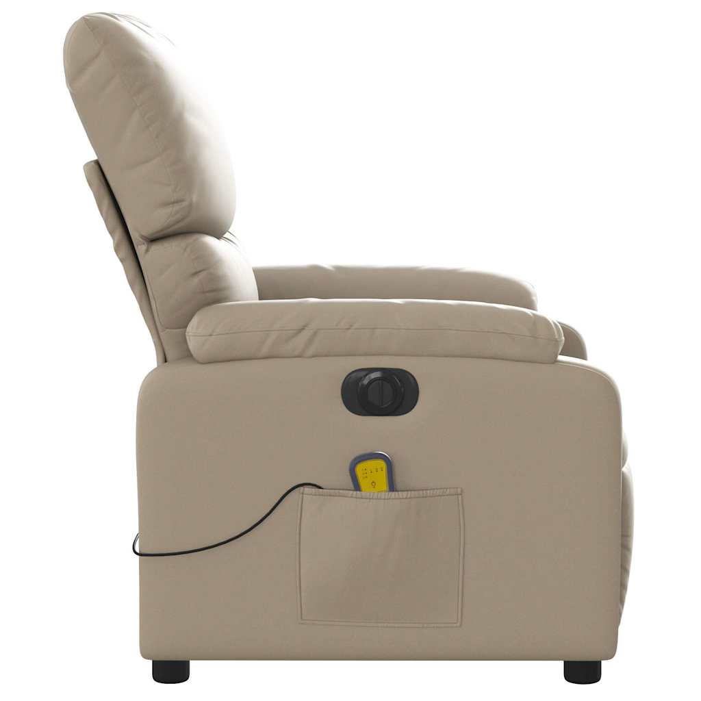 Poltrona Reclinabile Massaggio Elettrica Cappuccino Similpelle | homemem39