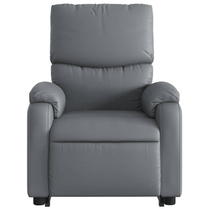 Poltrona Alzapersona Reclinabile Grigio in Similpelle | homemem39