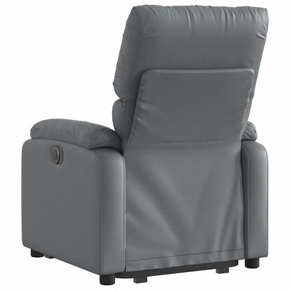 Poltrona Alzapersona Reclinabile Grigio in Similpelle | homemem39