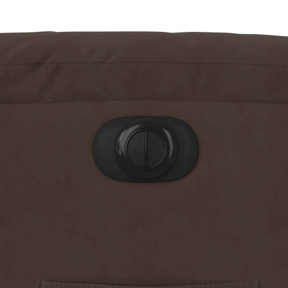 Poltrona Reclinabile Elettrica Marrone in Tessuto di Microfibra - homemem39