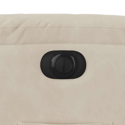 Poltrona Reclinabile Elettrica Beige in Tessuto di Microfibra - homemem39