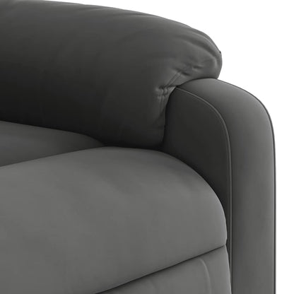 Poltrona Reclinante Massaggi Elettrica Grigio Scuro Microfibra | homemem39