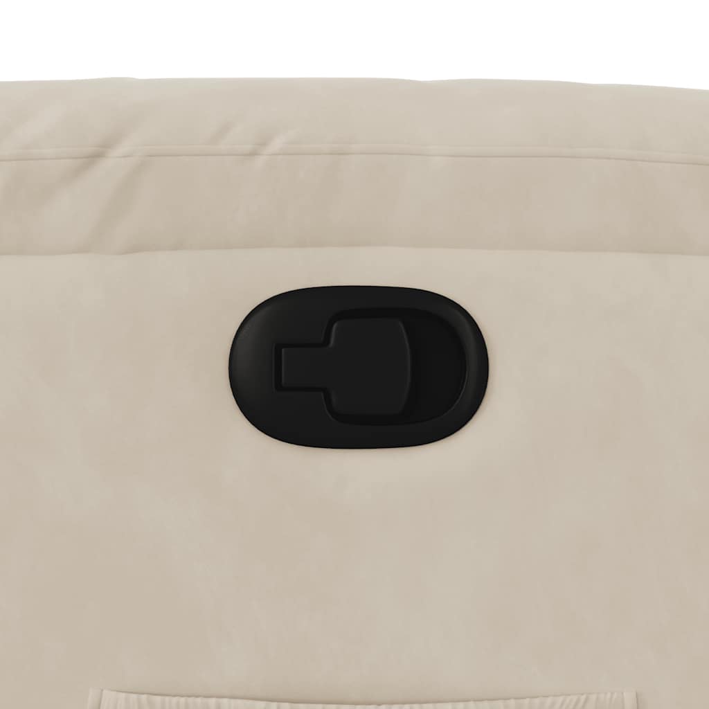 Poltrona Alzapersona Reclinabile Beige in Tessuto Microfibra - homemem39