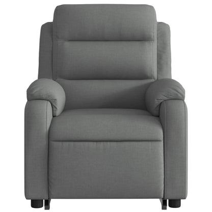Poltrona Alzapersona Massaggi Reclinabile Grigio Scuro Tessuto - homemem39