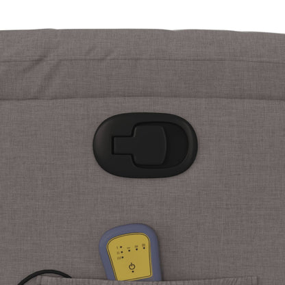 Poltrona Alzapersona Massaggiante Reclinabile Tortora Tessuto - homemem39