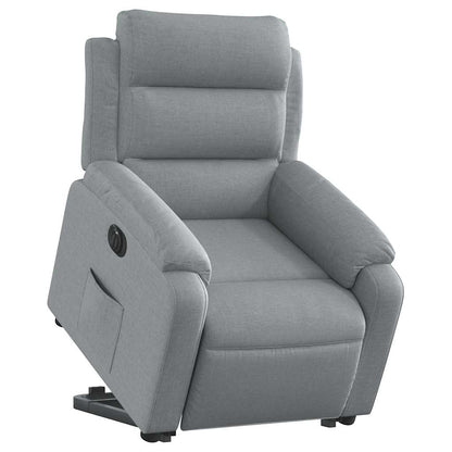 Poltrona Reclinante Alzapersona Elettrica Grigio Chiaro Tessuto | homemem39
