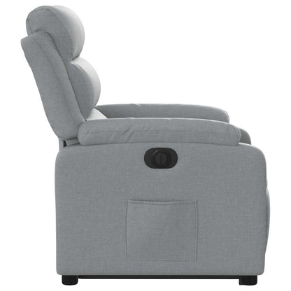 Poltrona Reclinante Alzapersona Elettrica Grigio Chiaro Tessuto | homemem39